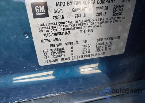 2019 Buick Encore Fwd Preferred z USA, uszkodzony, nr VIN KL4CJASB1KB717605